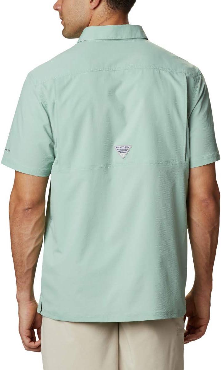imageColumbia Mens Standard Slack Tide Camp ShirtAqua Tone