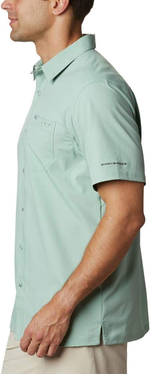 imageColumbia Mens Standard Slack Tide Camp ShirtAqua Tone