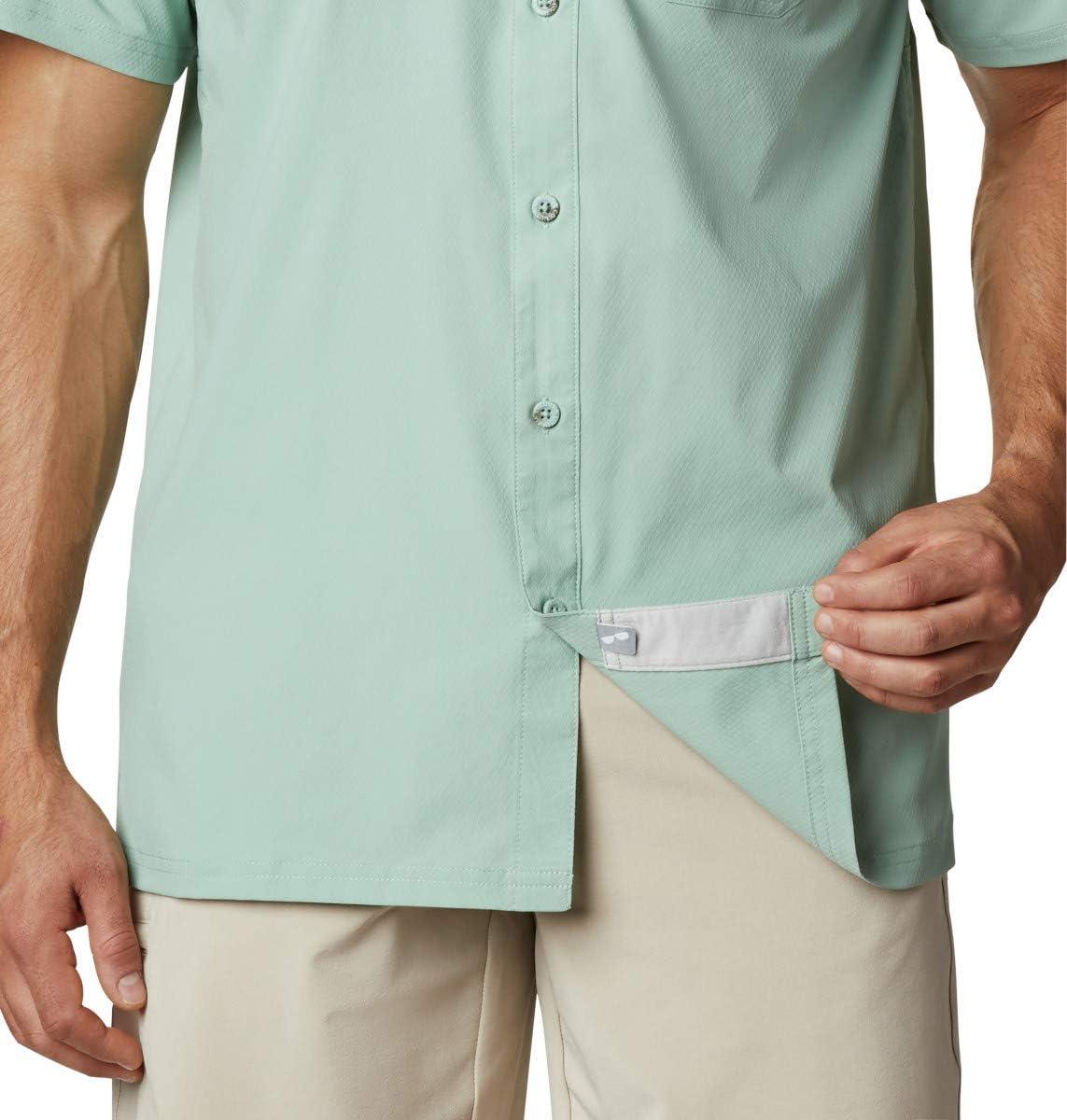 imageColumbia Mens Standard Slack Tide Camp ShirtAqua Tone