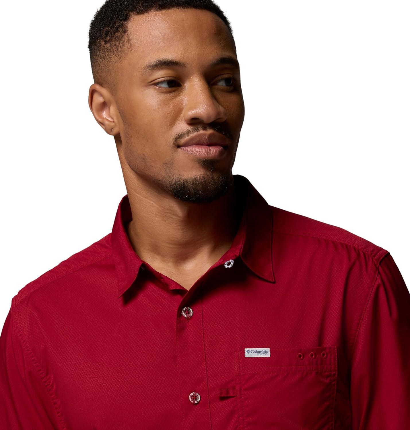 imageColumbia Mens Standard Slack Tide Camp ShirtBeet