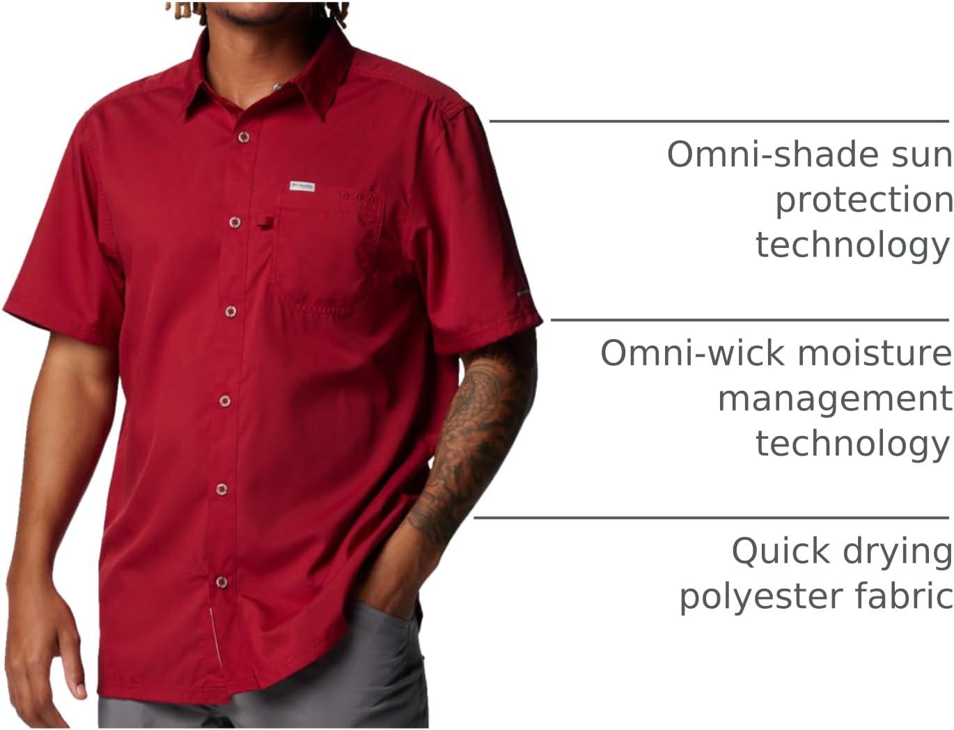imageColumbia Mens Standard Slack Tide Camp ShirtBeet