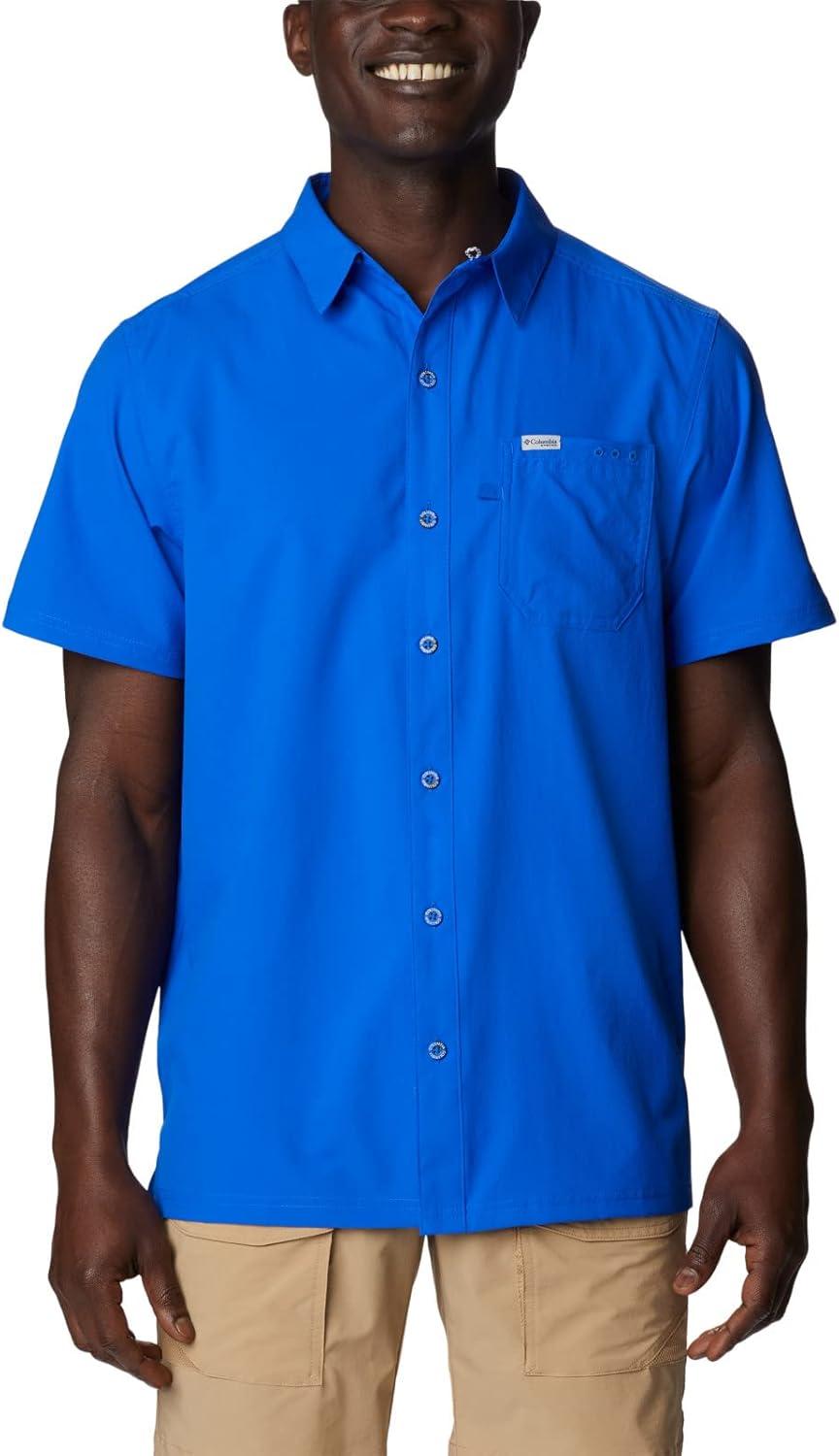 imageColumbia Mens Standard Slack Tide Camp ShirtBlue Macaw