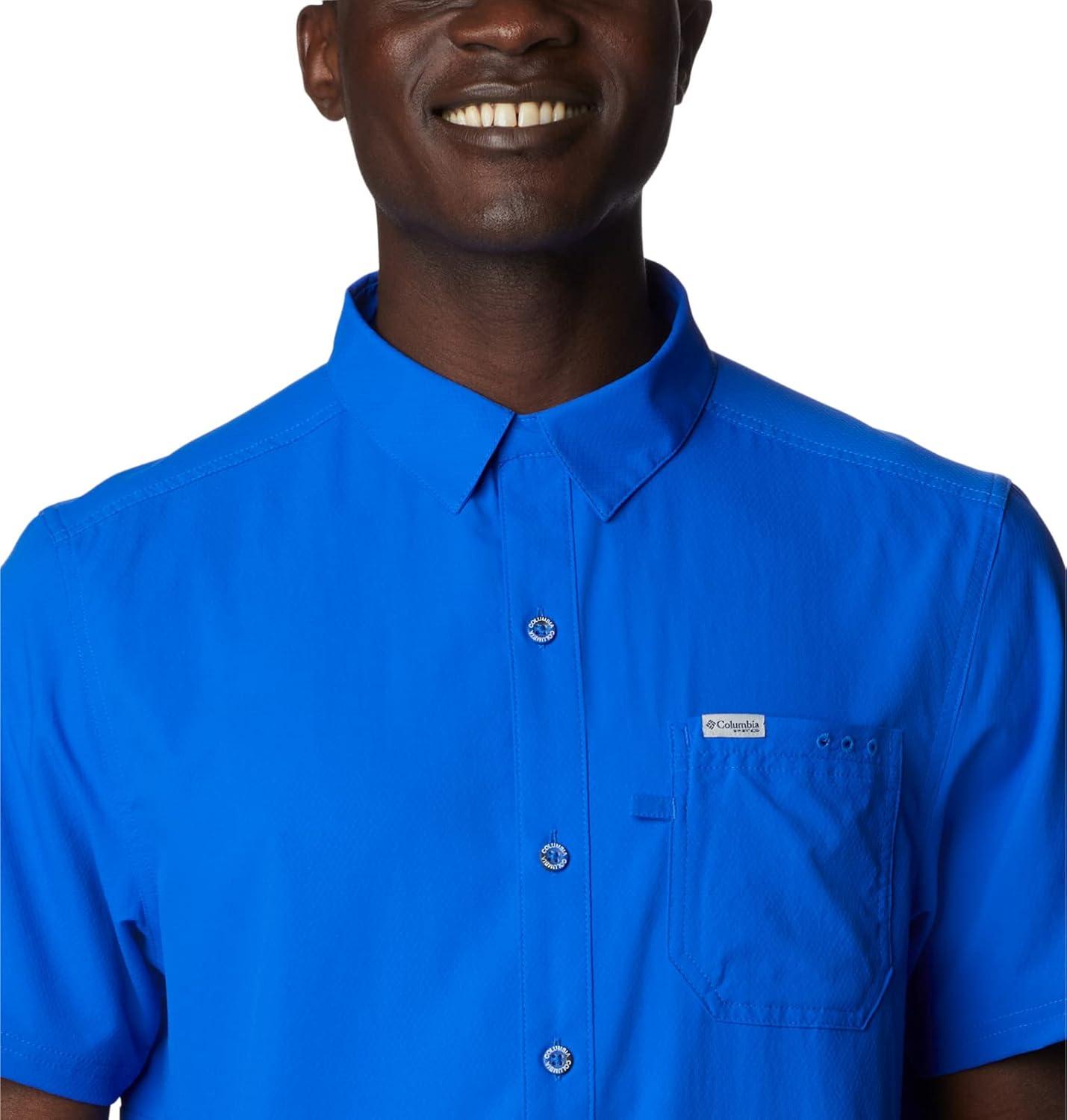 imageColumbia Mens Standard Slack Tide Camp ShirtBlue Macaw
