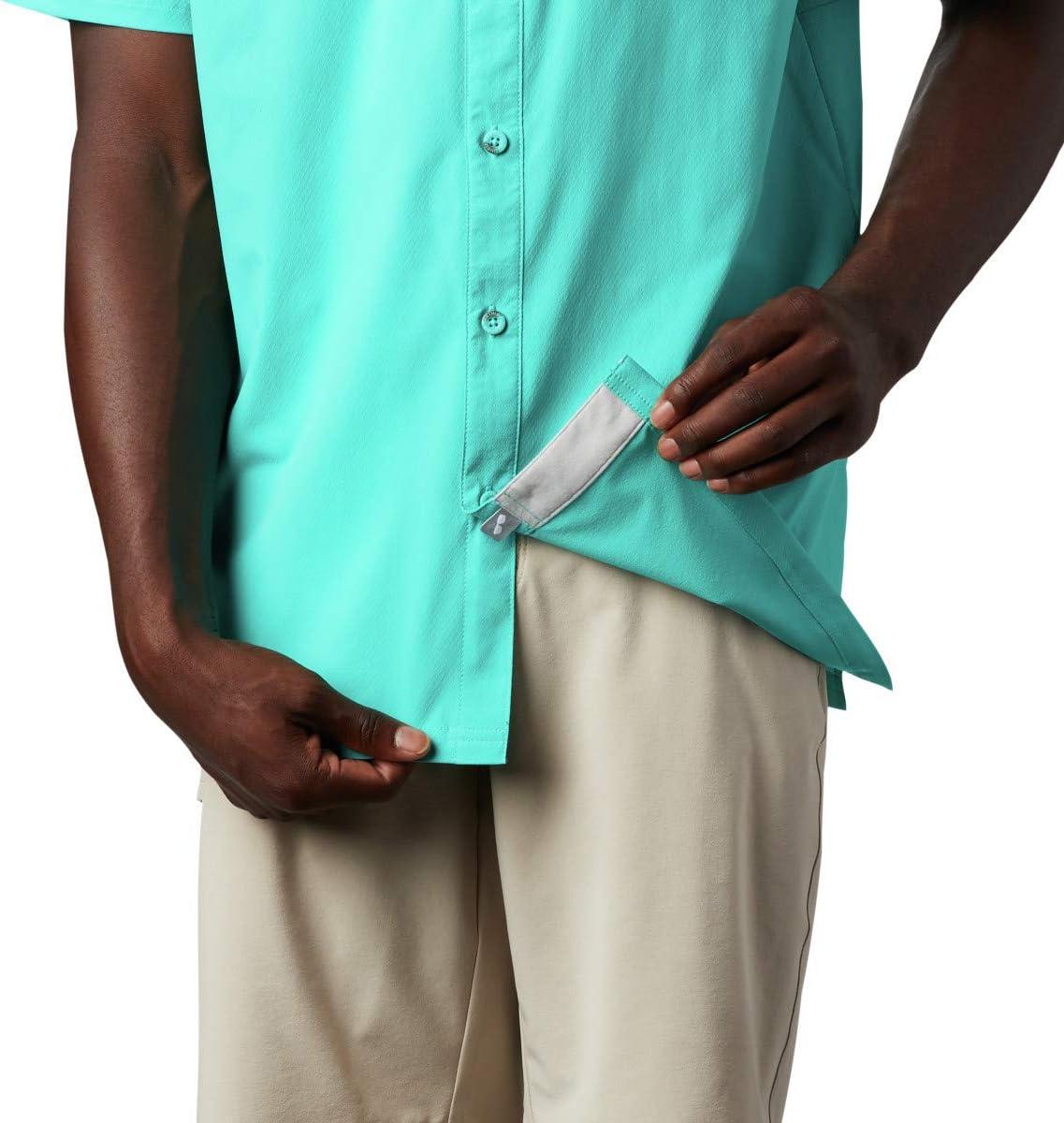 imageColumbia Mens Standard Slack Tide Camp ShirtBright Aqua