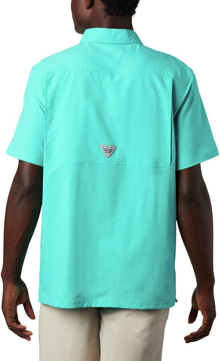 imageColumbia Mens Standard Slack Tide Camp ShirtBright Aqua