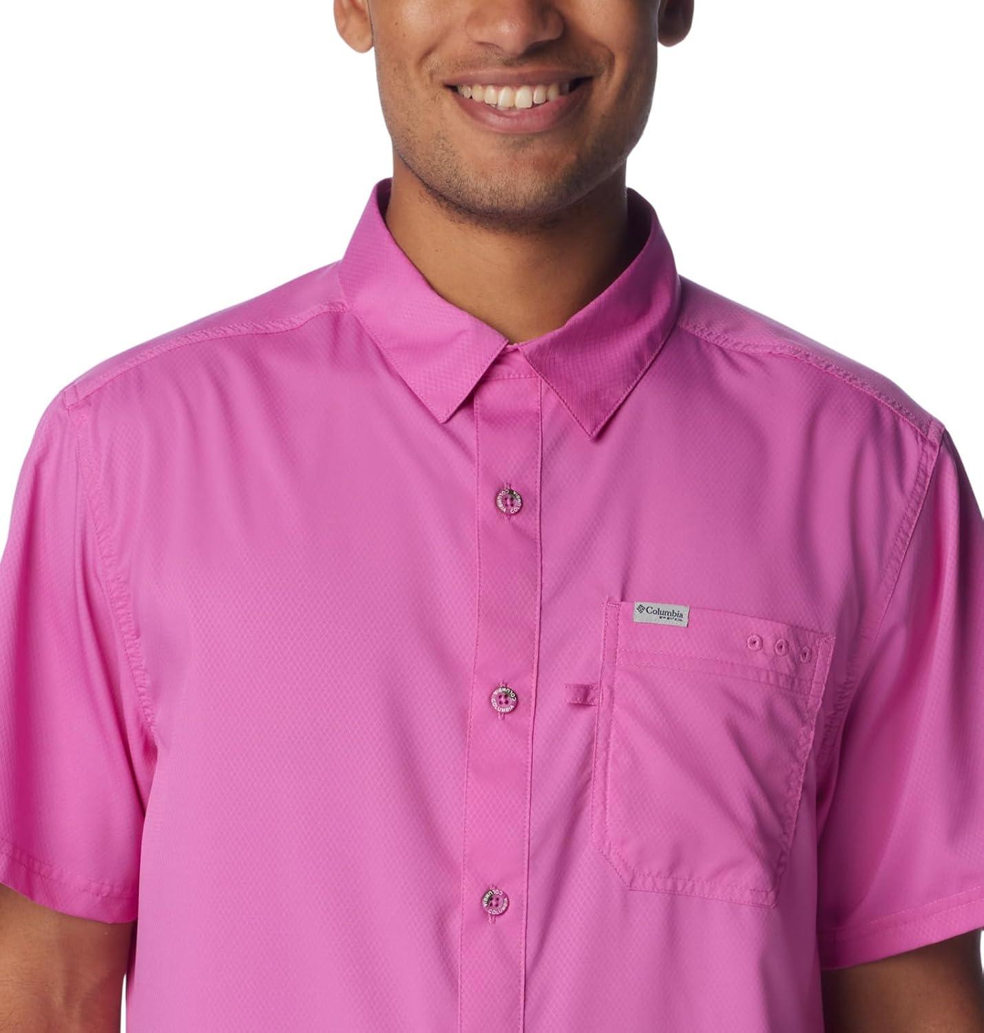 imageColumbia Mens Standard Slack Tide Camp ShirtBright Lavender