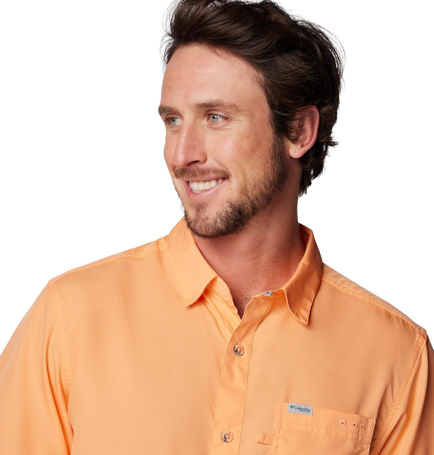 imageColumbia Mens Standard Slack Tide Camp ShirtBright Nectar