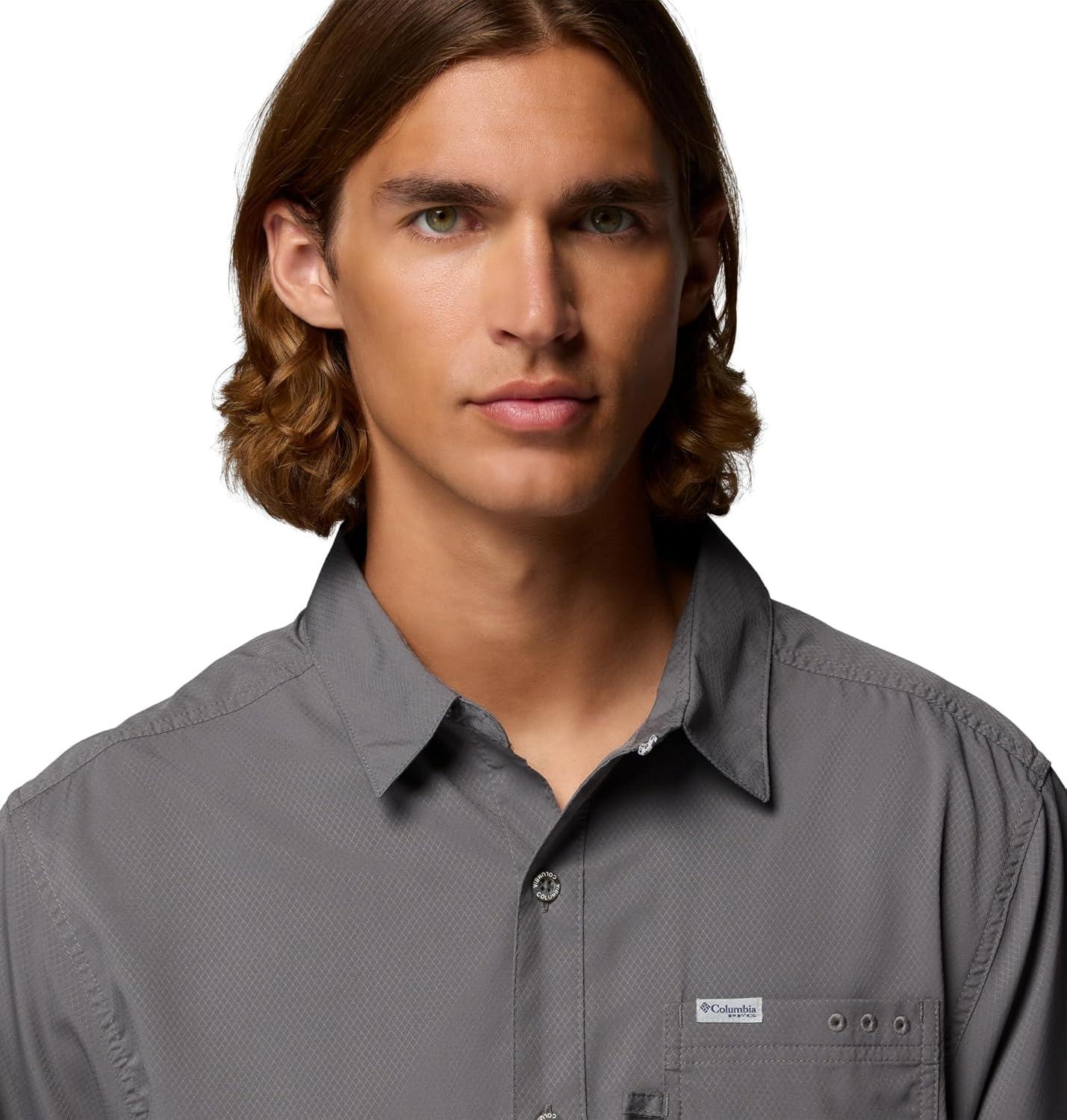 imageColumbia Mens Standard Slack Tide Camp ShirtCity Grey