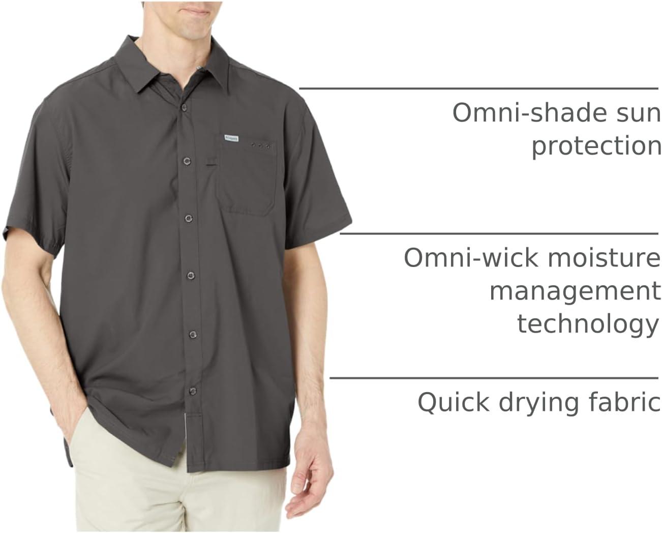 imageColumbia Mens Standard Slack Tide Camp ShirtCity Grey