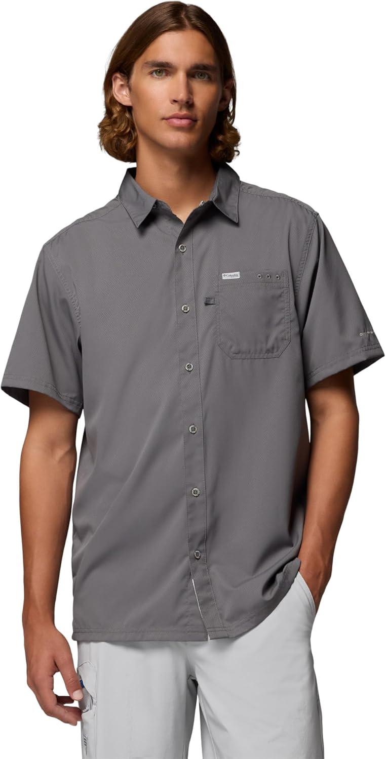 imageColumbia Mens Standard Slack Tide Camp ShirtCity Grey