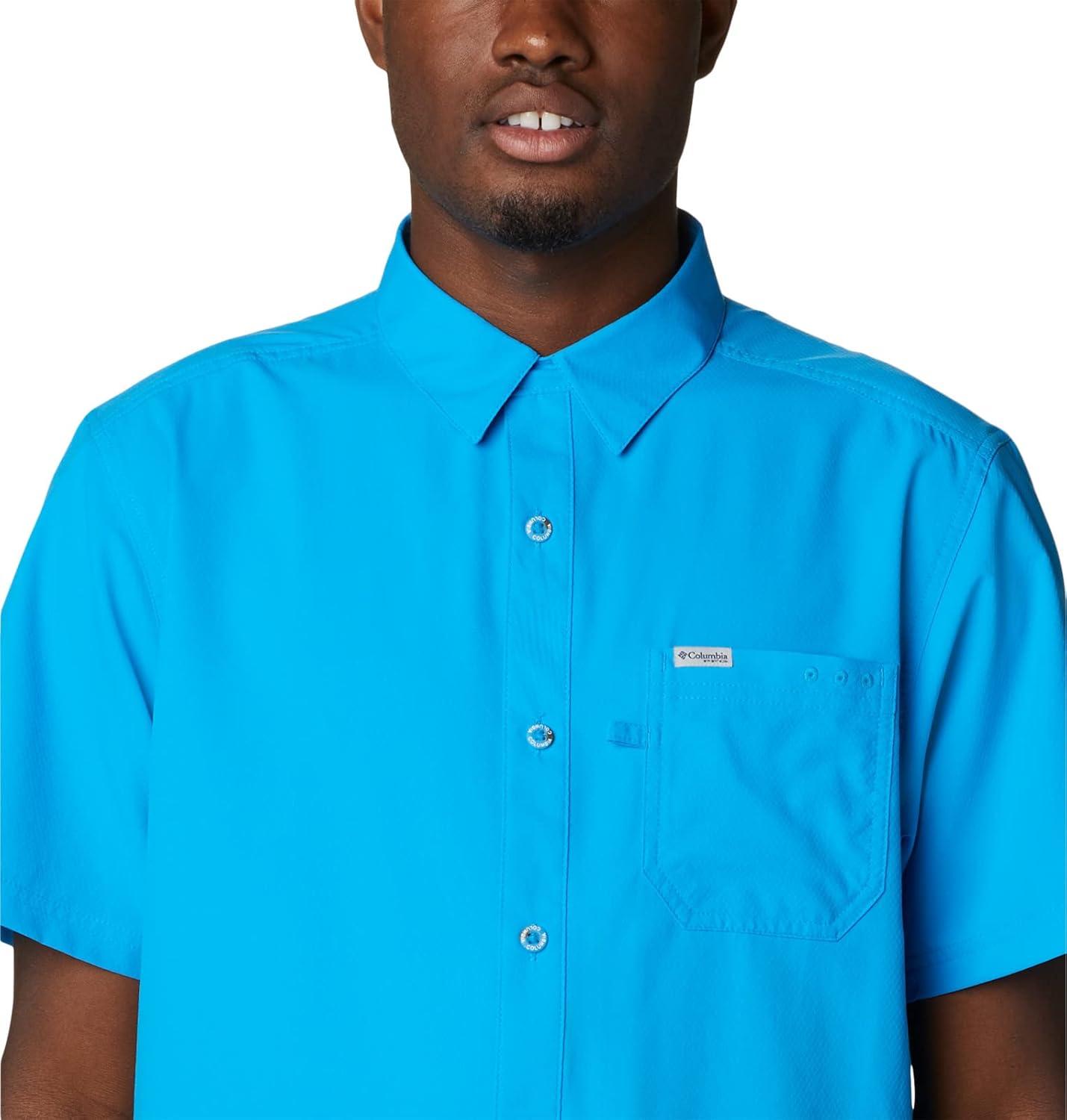 imageColumbia Mens Standard Slack Tide Camp ShirtCompass Blue