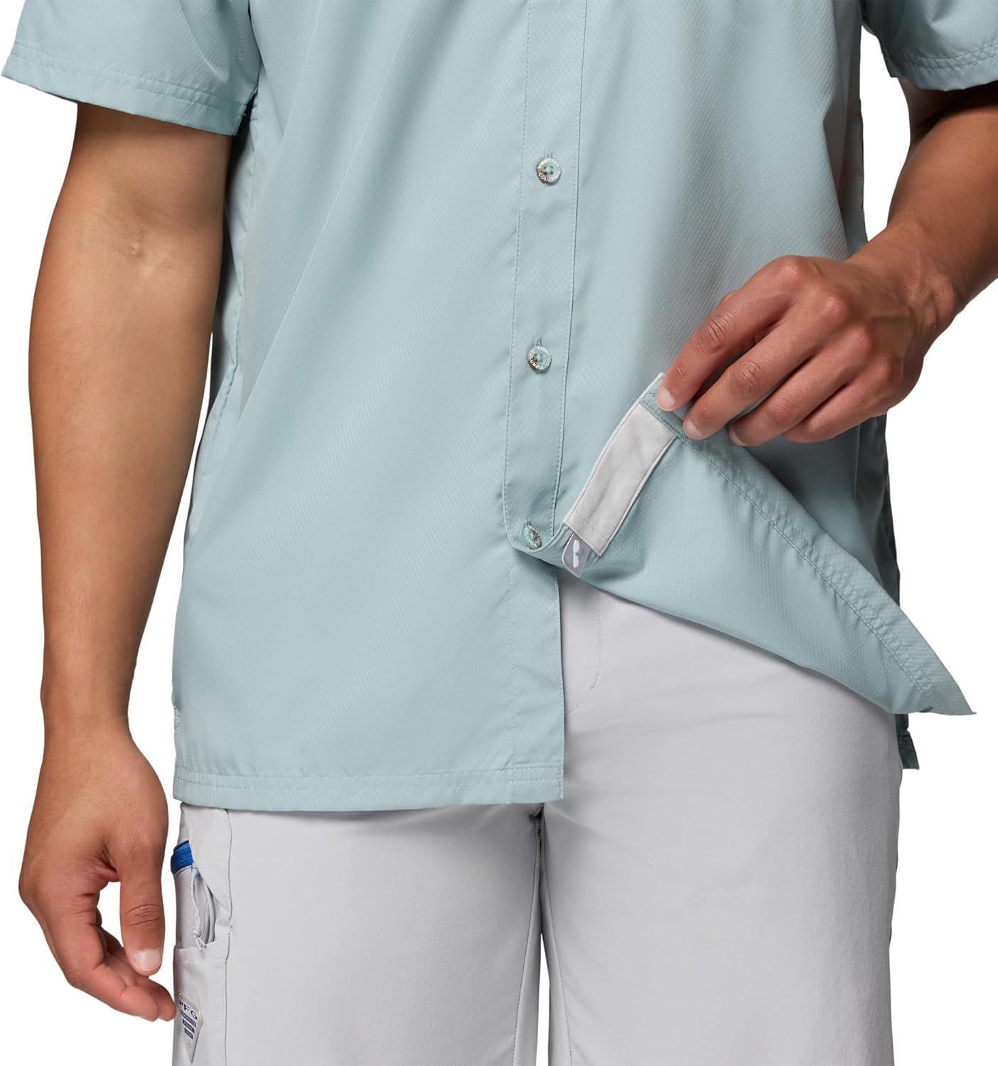 imageColumbia Mens Standard Slack Tide Camp ShirtCrushed Blue