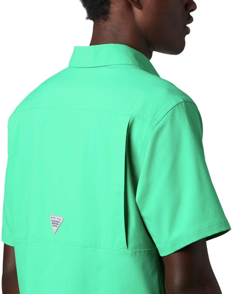 imageColumbia Mens Standard Slack Tide Camp ShirtDark Lime