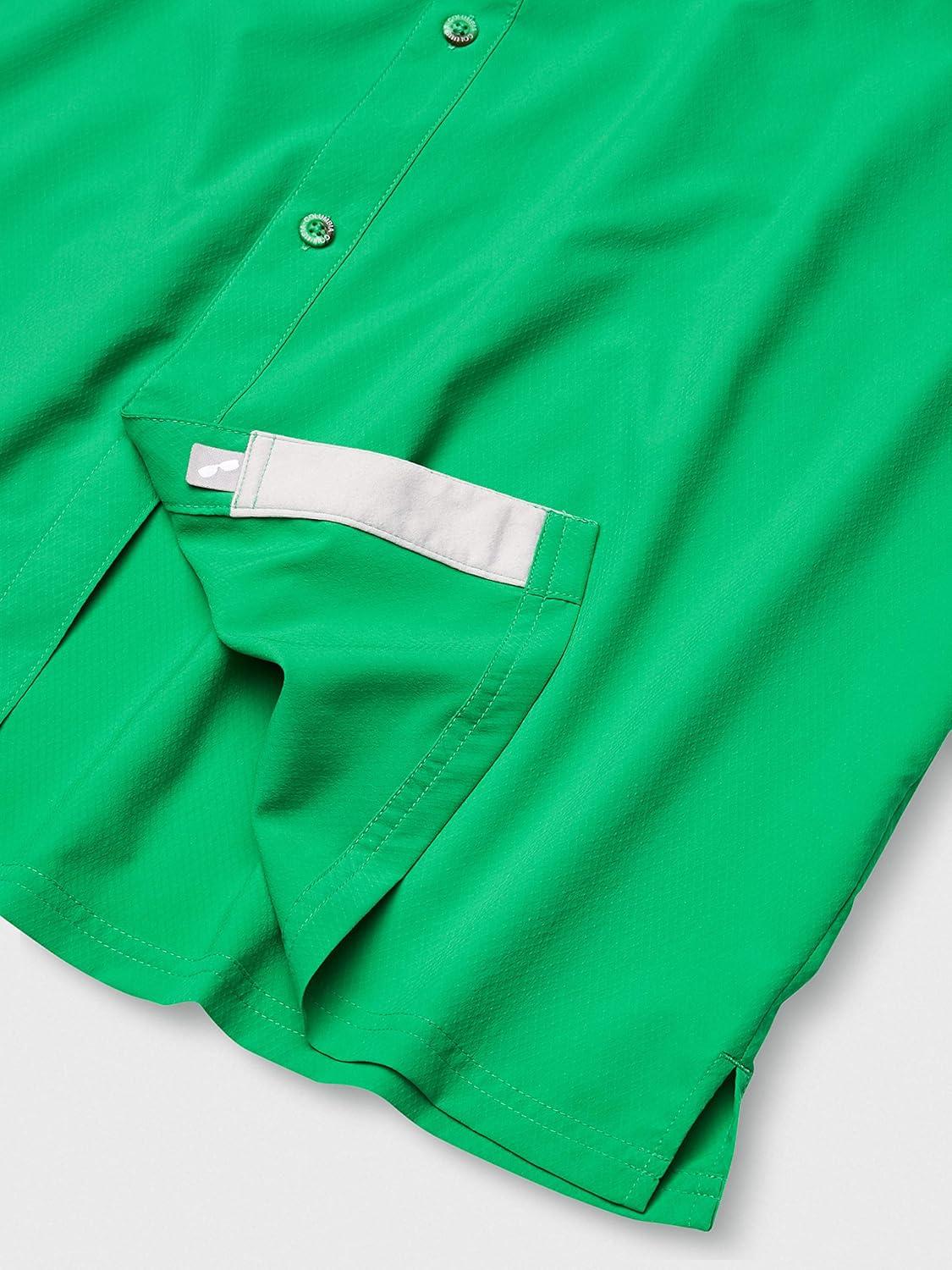 imageColumbia Mens Standard Slack Tide Camp ShirtDark Lime