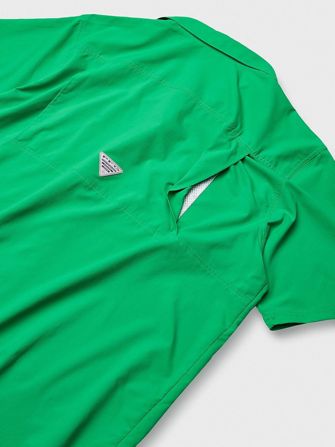 imageColumbia Mens Standard Slack Tide Camp ShirtDark Lime