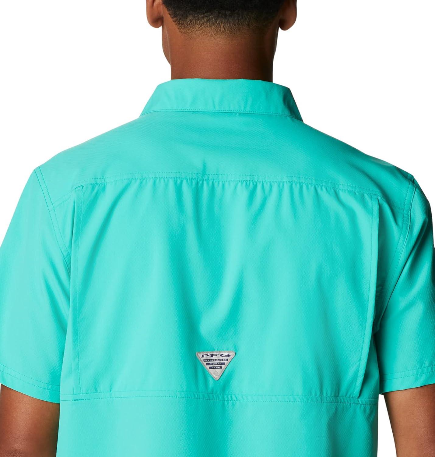 imageColumbia Mens Standard Slack Tide Camp ShirtElectric Turquoise