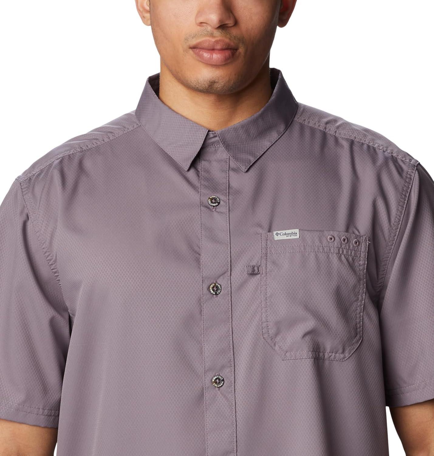 imageColumbia Mens Standard Slack Tide Camp ShirtGranite Purple