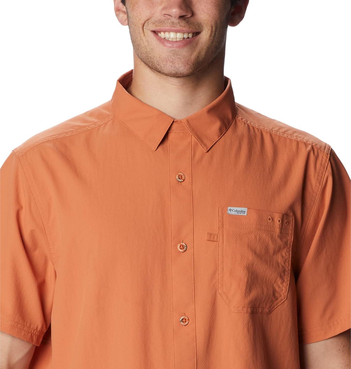 imageColumbia Mens Standard Slack Tide Camp ShirtIsland Orange