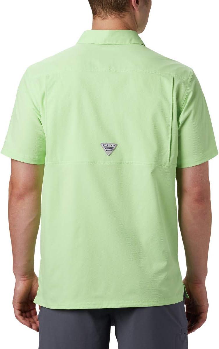 imageColumbia Mens Standard Slack Tide Camp ShirtJade Lime