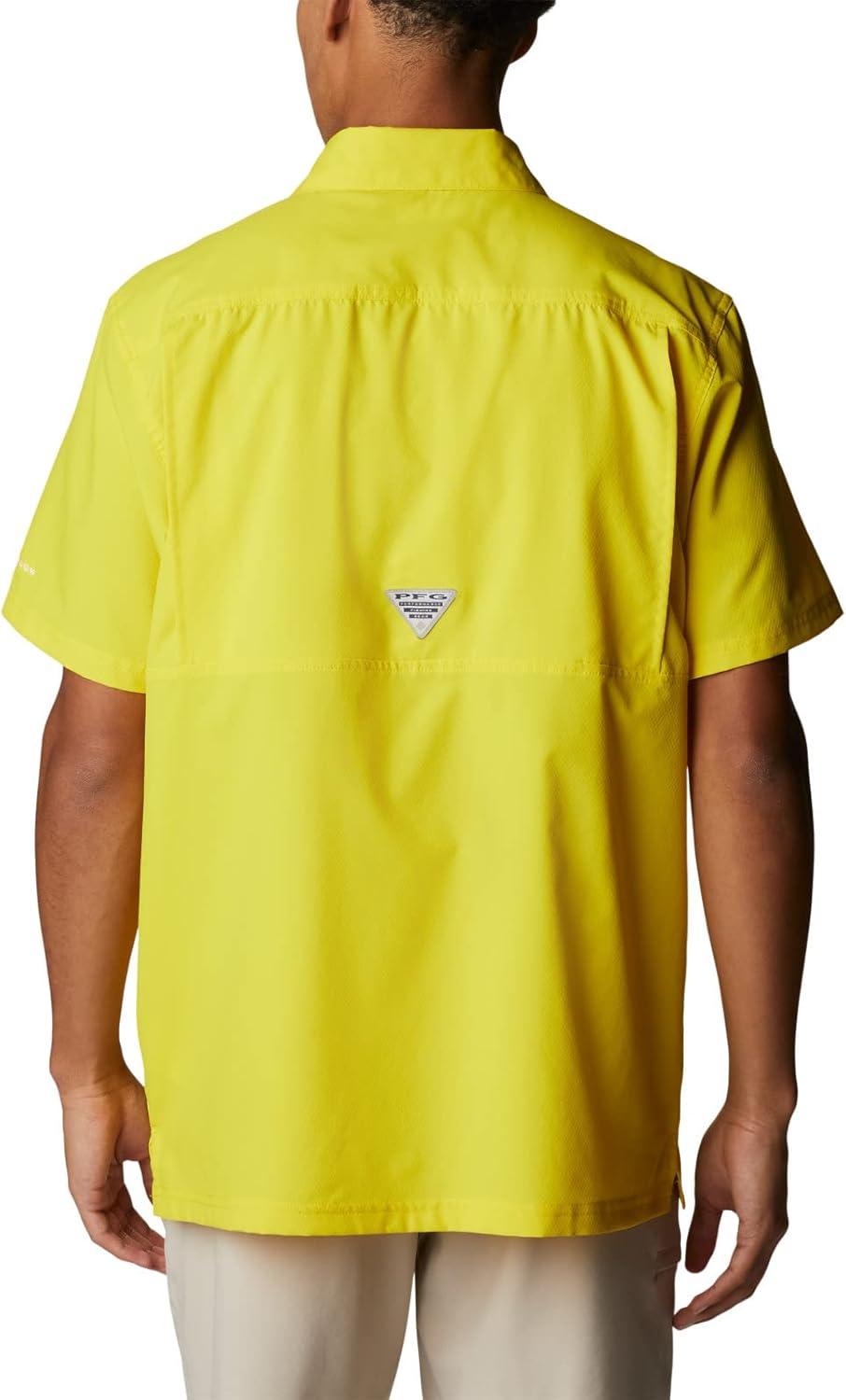 imageColumbia Mens Standard Slack Tide Camp ShirtLaser Lemon