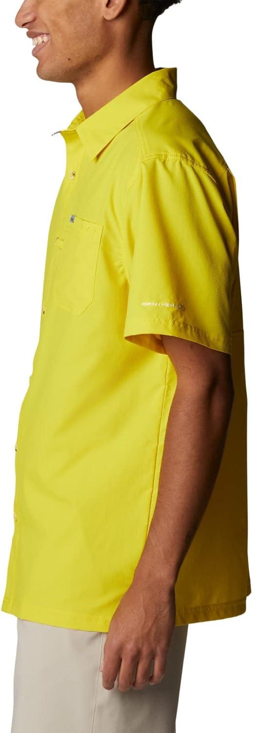 imageColumbia Mens Standard Slack Tide Camp ShirtLaser Lemon