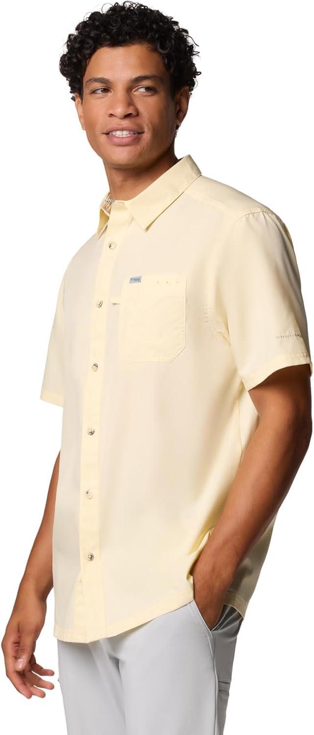 imageColumbia Mens Standard Slack Tide Camp ShirtLemon Wash