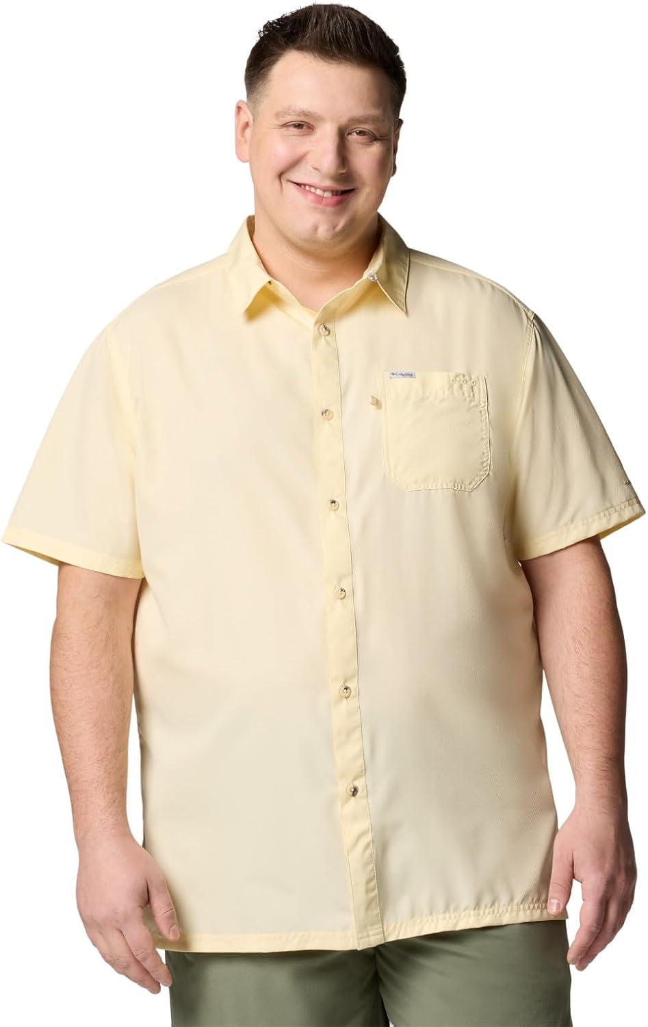 imageColumbia Mens Standard Slack Tide Camp ShirtLemon Wash