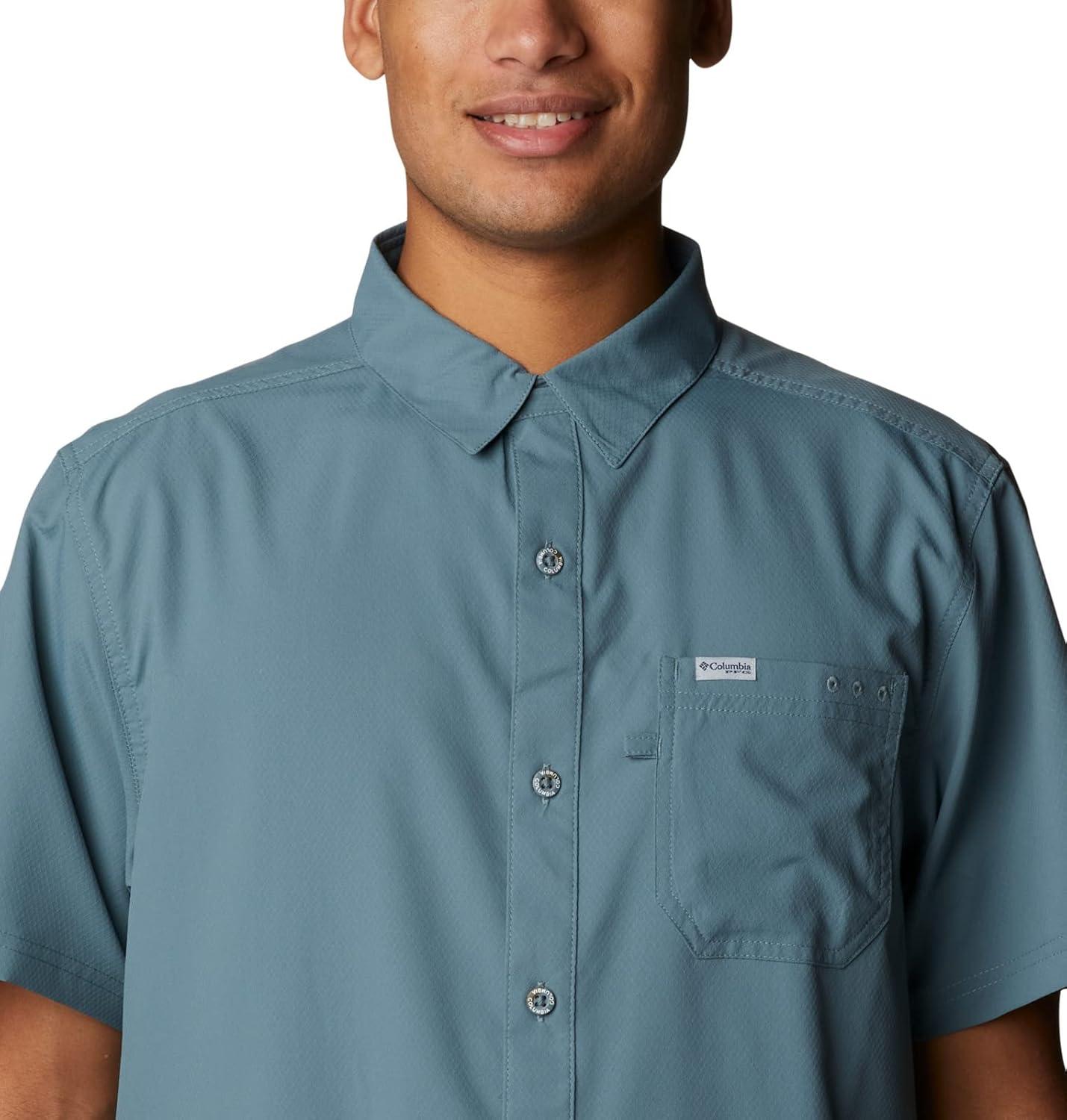 imageColumbia Mens Standard Slack Tide Camp ShirtMetal