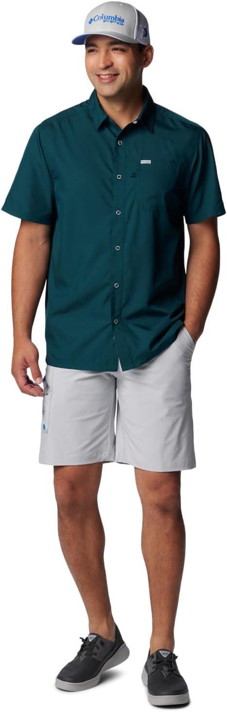 imageColumbia Mens Standard Slack Tide Camp ShirtMidnight Teal