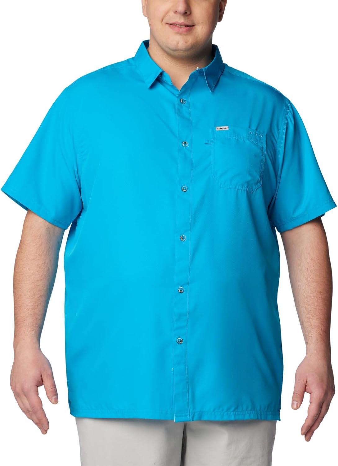 imageColumbia Mens Standard Slack Tide Camp ShirtOcean Blue