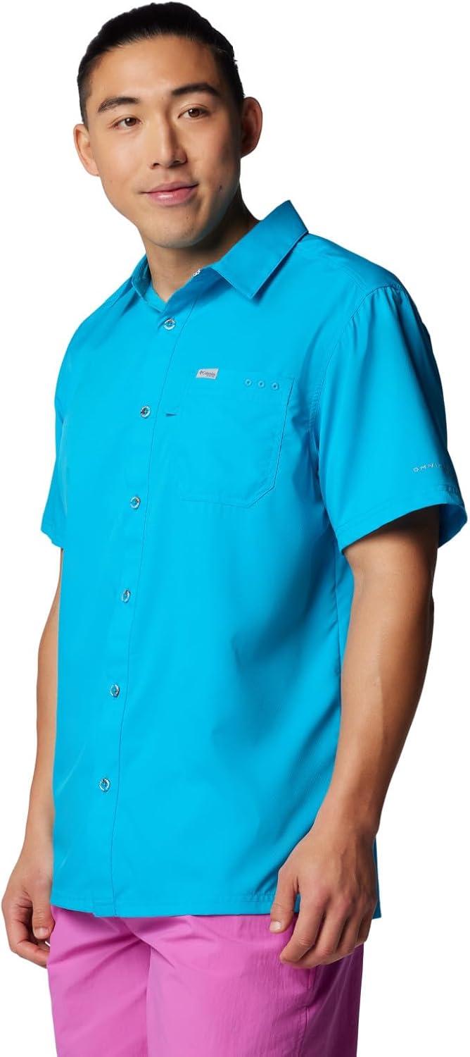 imageColumbia Mens Standard Slack Tide Camp ShirtOcean Blue