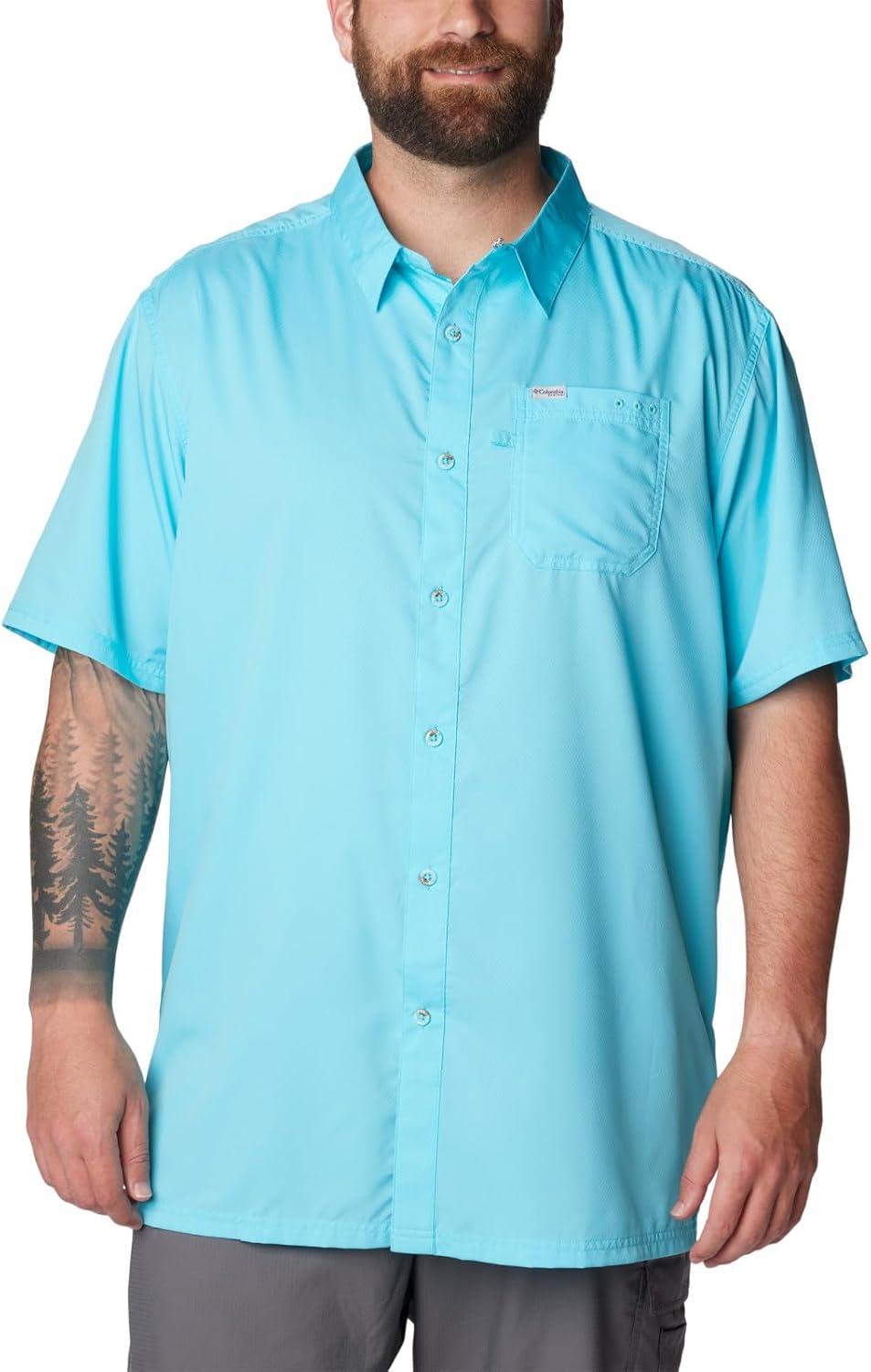 imageColumbia Mens Standard Slack Tide Camp ShirtOpal Blue