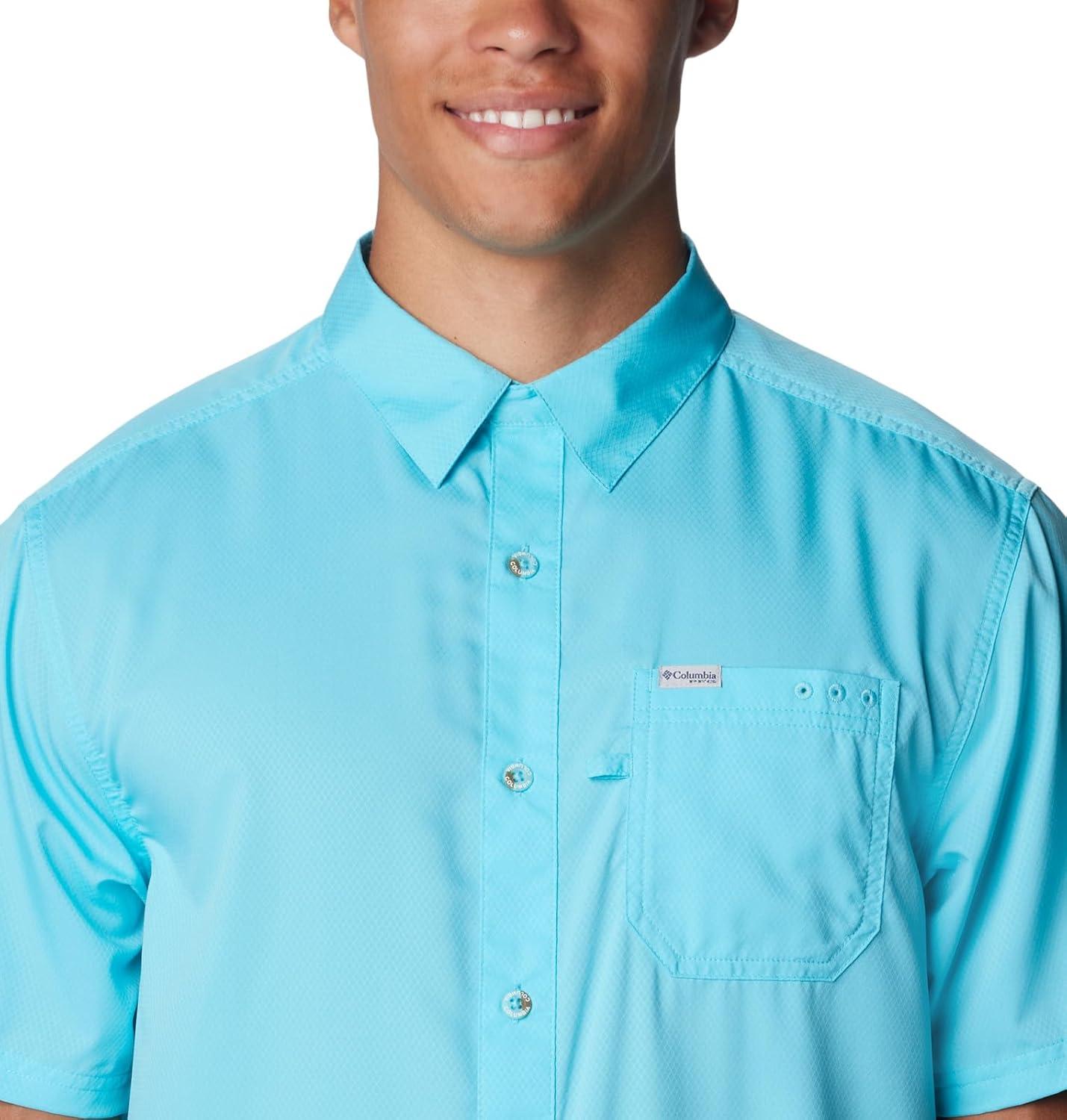 imageColumbia Mens Standard Slack Tide Camp ShirtOpal Blue