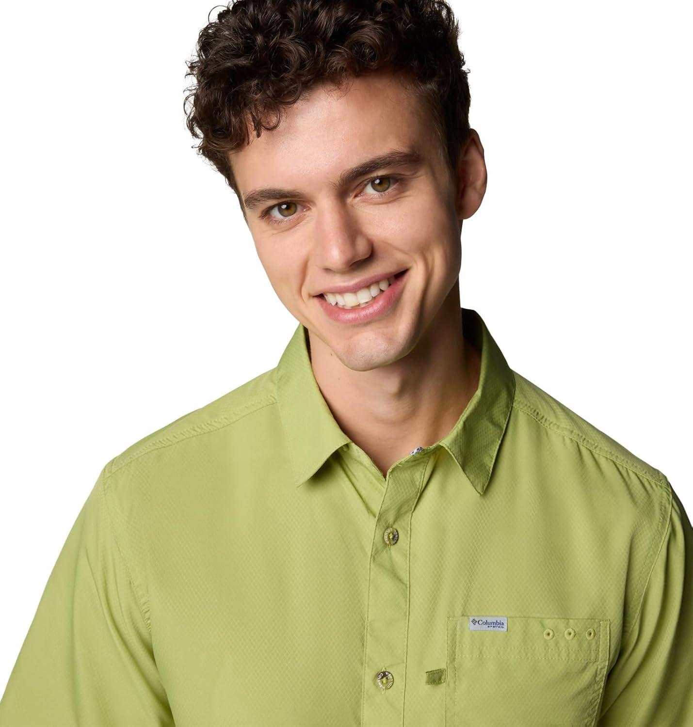 imageColumbia Mens Standard Slack Tide Camp ShirtPear