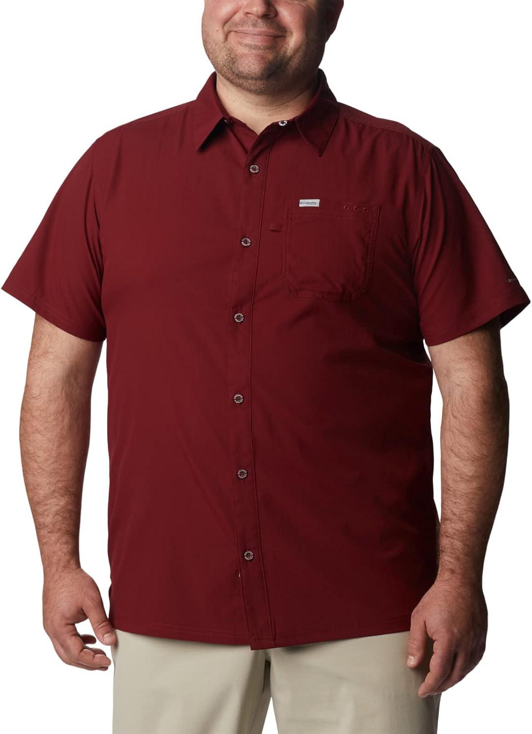 imageColumbia Mens Standard Slack Tide Camp ShirtRed Jasper