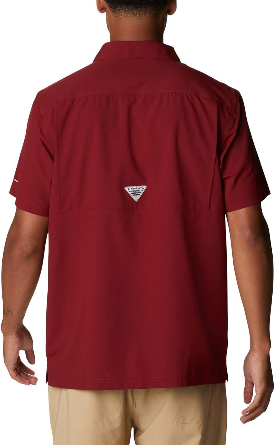 imageColumbia Mens Standard Slack Tide Camp ShirtRed Jasper