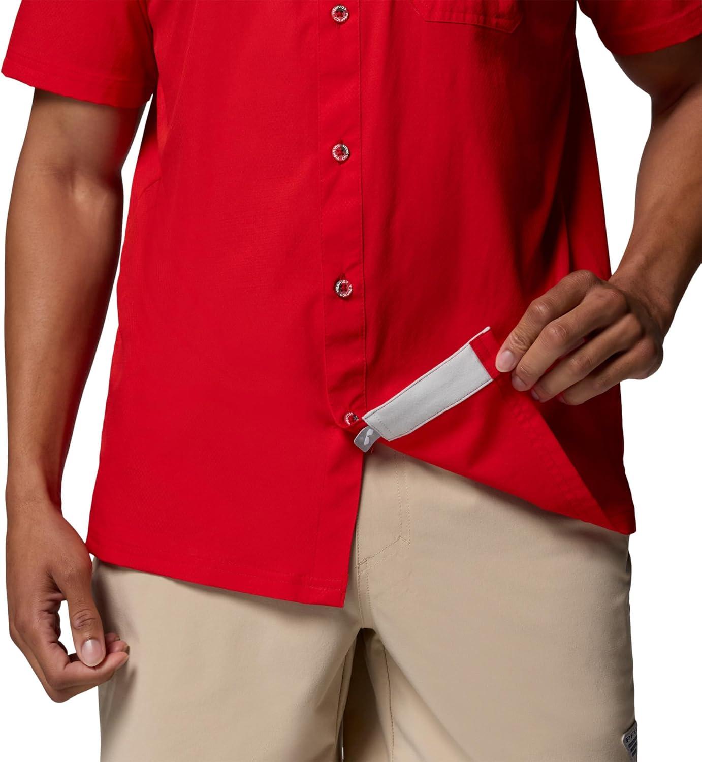 imageColumbia Mens Standard Slack Tide Camp ShirtRed Spark