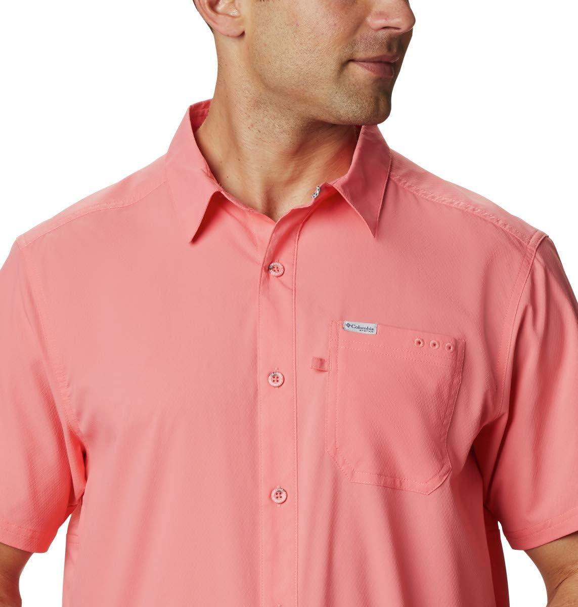 imageColumbia Mens Standard Slack Tide Camp ShirtSalmon