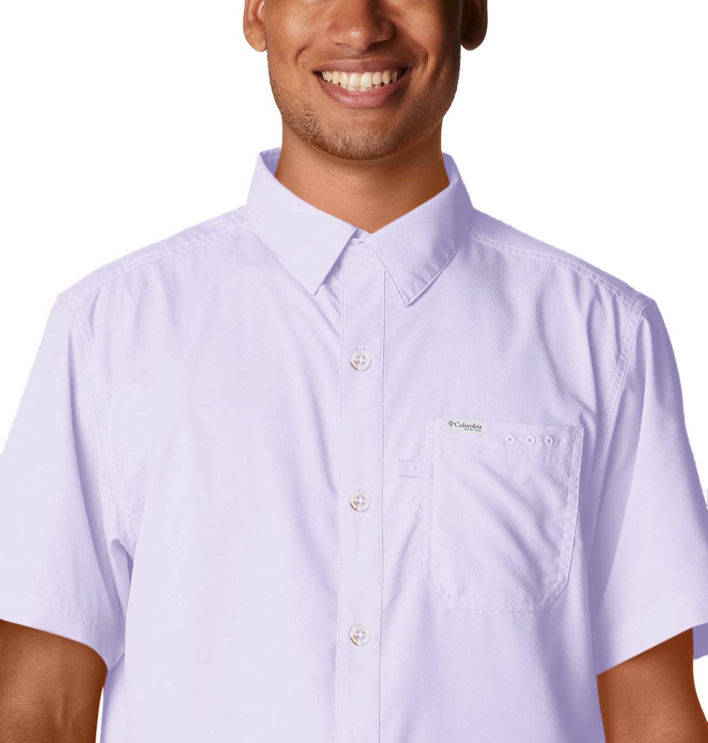 imageColumbia Mens Standard Slack Tide Camp ShirtSoft Violet