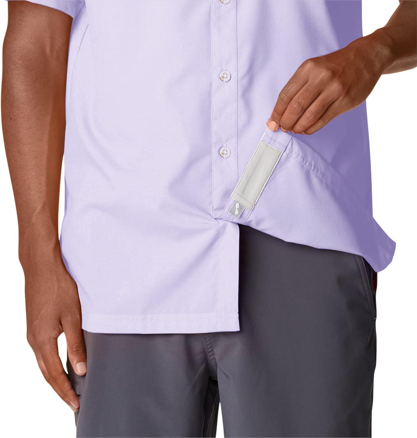 imageColumbia Mens Standard Slack Tide Camp ShirtSoft Violet