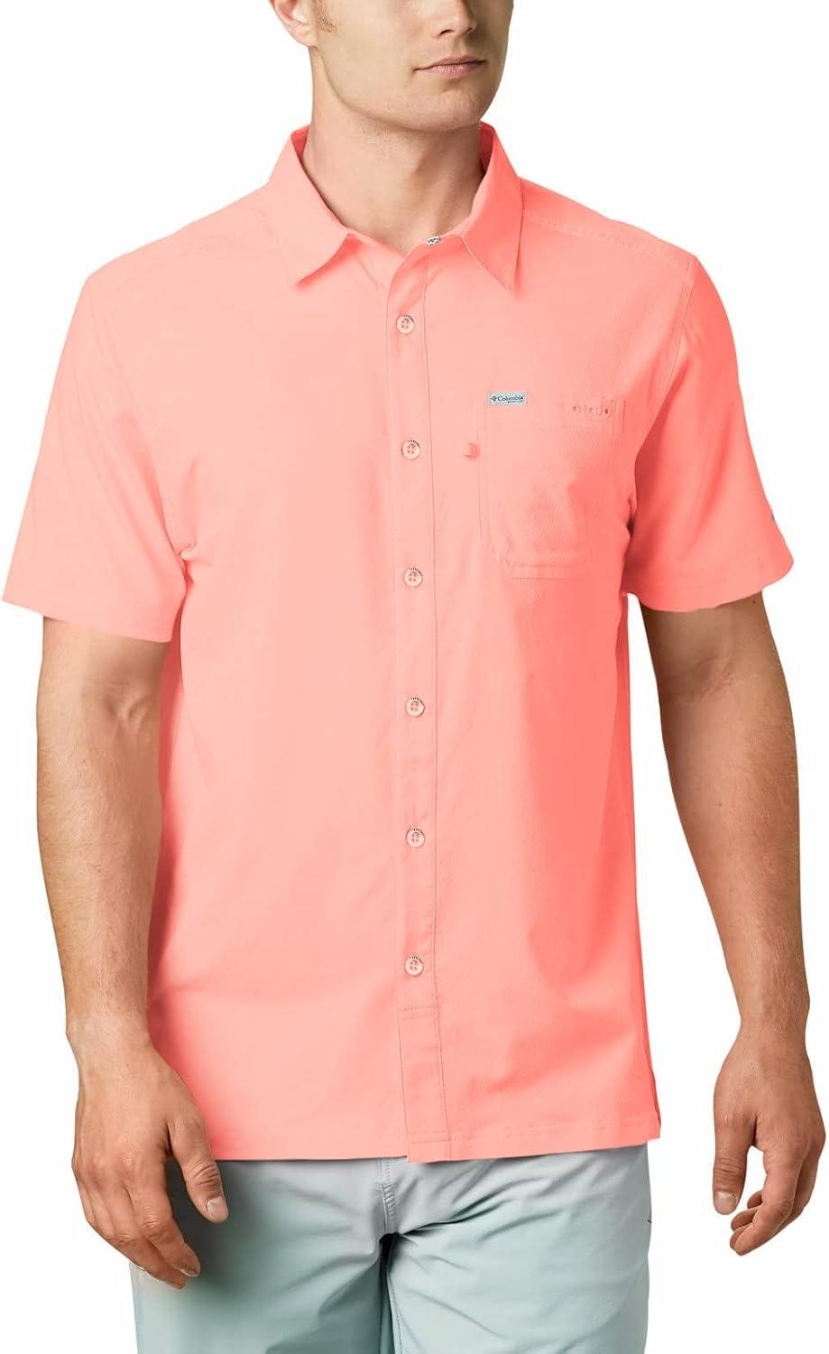 imageColumbia Mens Standard Slack Tide Camp ShirtSorbet