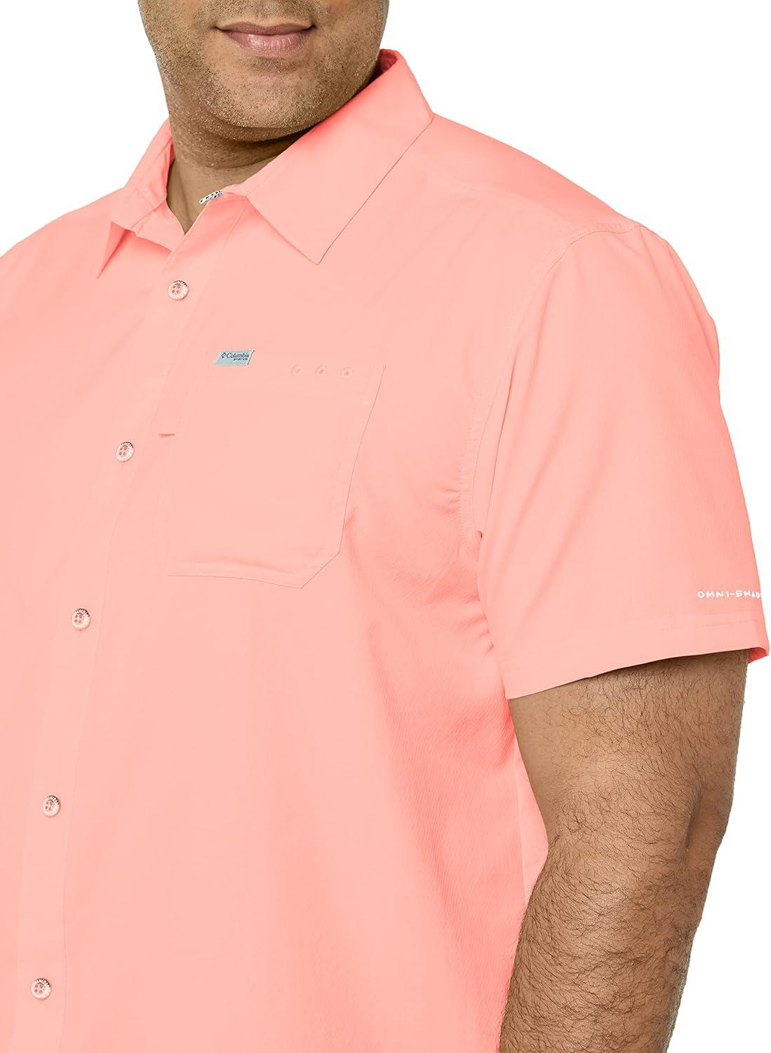 imageColumbia Mens Standard Slack Tide Camp ShirtSorbet