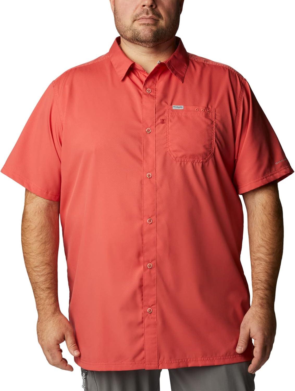 imageColumbia Mens Standard Slack Tide Camp ShirtSunset Red
