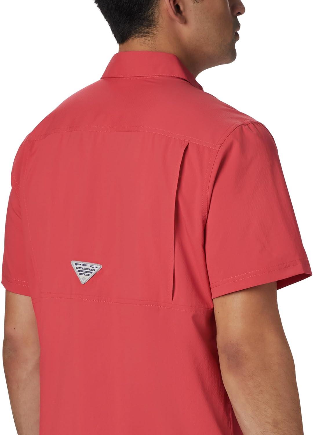imageColumbia Mens Standard Slack Tide Camp ShirtSunset Red
