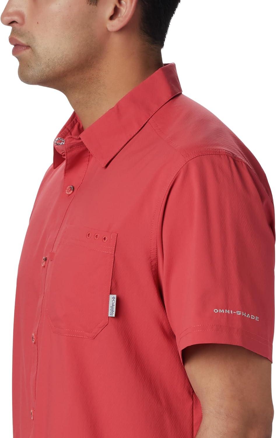 imageColumbia Mens Standard Slack Tide Camp ShirtSunset Red