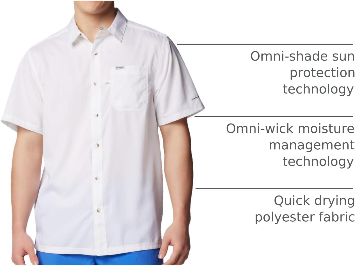 imageColumbia Mens Standard Slack Tide Camp ShirtWhite