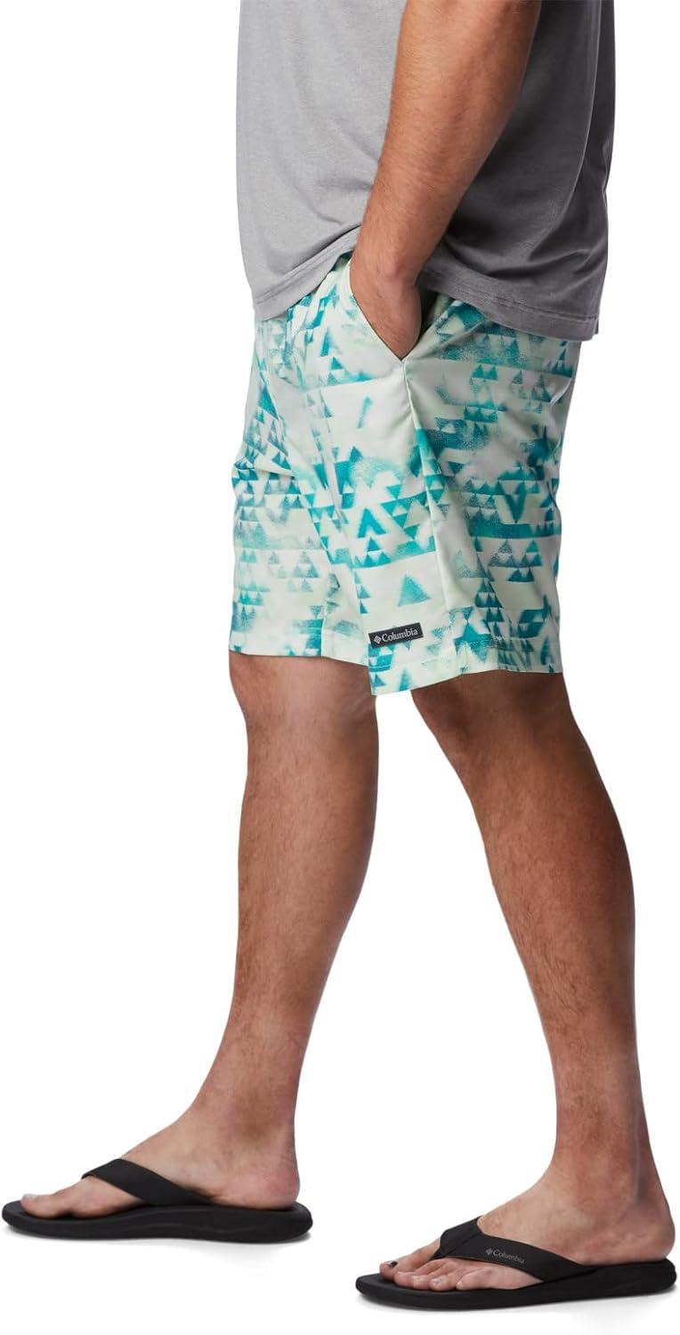 imageColumbia Mens Summertide Stretch Printed ShortBright Aqua Distant Peaks