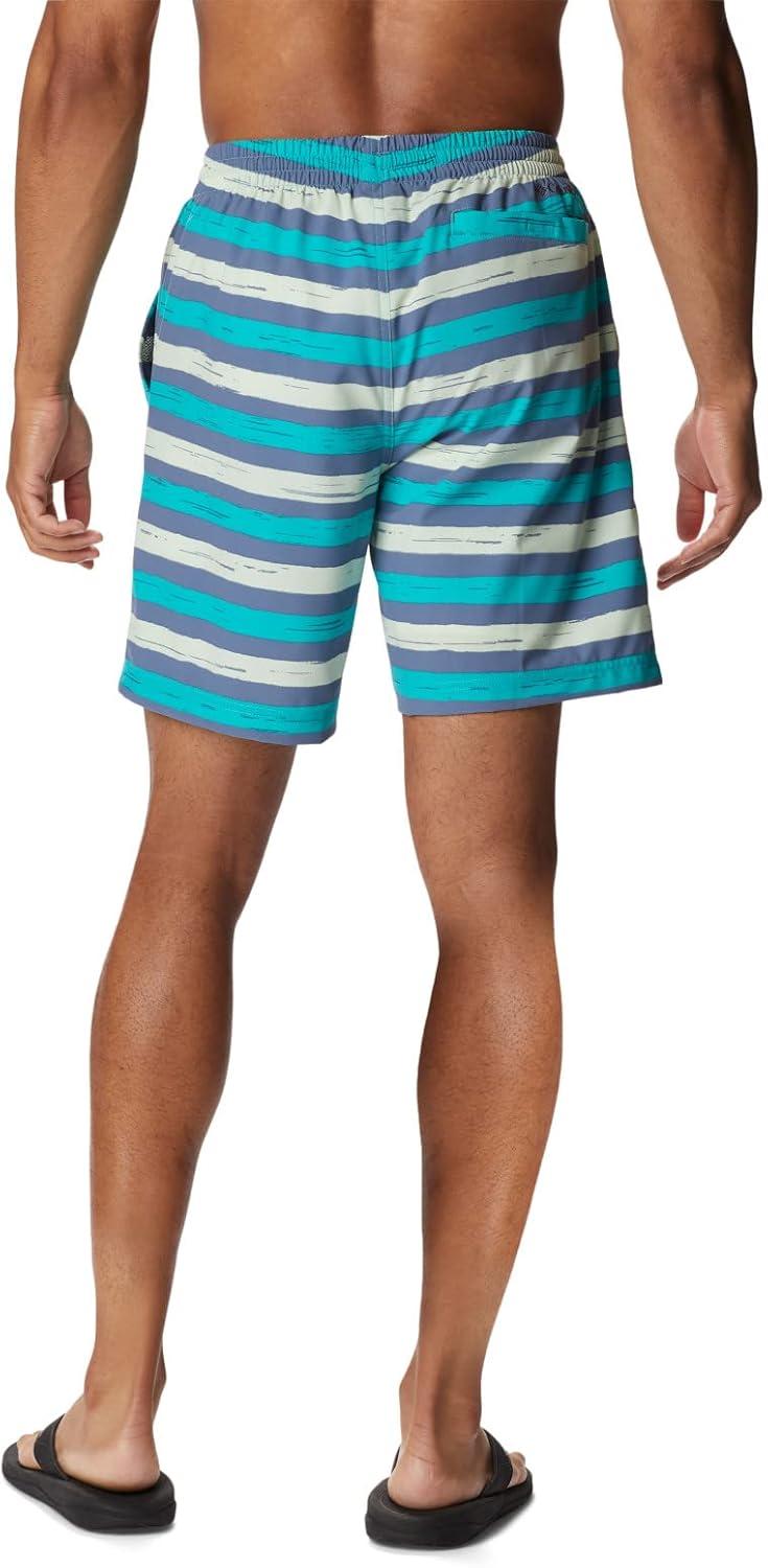 imageColumbia Mens Summertide Stretch Printed ShortBright Aqua Marker Stripe
