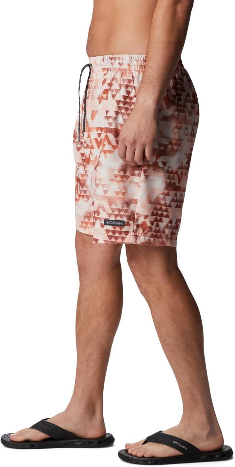 imageColumbia Mens Summertide Stretch Printed ShortDesert Orange Distant Peaks