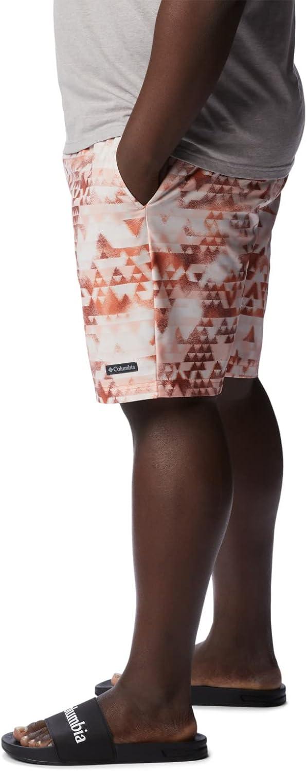 imageColumbia Mens Summertide Stretch Printed ShortDesert Orange Distant Peaks